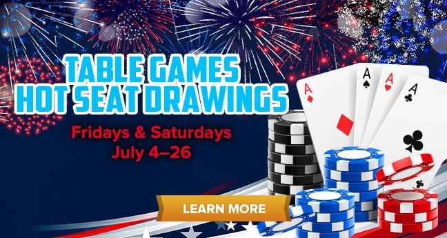 Table Games Hot Seat Drawings