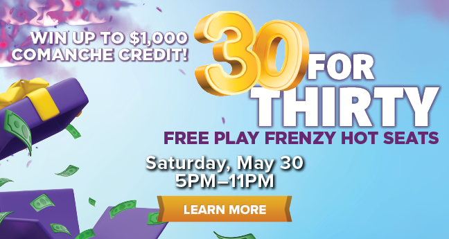 30 For Thirty Free Play Frenzy Hot Seats